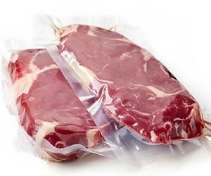 continuous  vacuum packaging bulk size meat packs